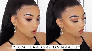 neutral prom graduation makeup look