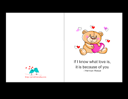 printable love cards with cute