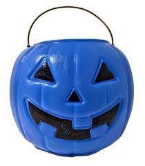 Amazon.com: Blue Trick Or Treat Halloween Candy Bucket Pail Tote Bag