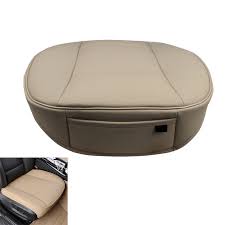 Beige Car Seat Cover Pu Leather 3d