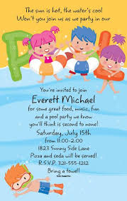 Pool Party Invites For Landin And Wyatts 6th Birthday