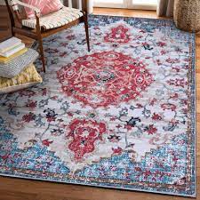 seattle machine washable area rug red