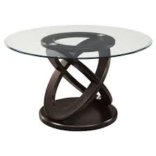 espresso glass dining table