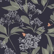 Designer Erfly Wallpaper Flowers