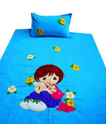 girl single bed sheet pillow cover