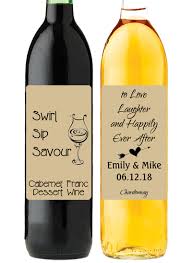 wine with custom labels