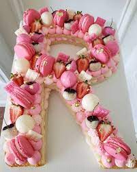 Pink Letter Cake gambar png