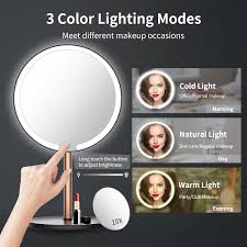 led lighted makeup mirror rechargeable