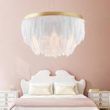 Nordic Minimalist Living Room Feather Romantic Light Ins Hot Children S Room Bedroom Pendant Lights Modern E27 Light Fixtures Pendant Lights Aliexpress