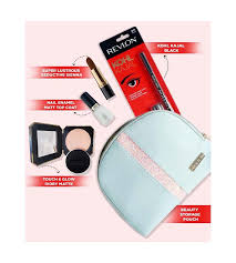 beauty combo with makeup storage pouch