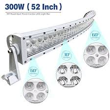 Led Light Bar Yitamotor 52 Inch White Curved Light Bar 300w Spot Flood Combo Led Offroad Lights With Mo Off Road Led Lights Curved Led Light Bar Led Light Bars