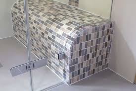 Mosaic Tiled Wetroom Shower Seat With