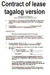 Kasunduan sa pagpapaupa sa mga kinauukulan nito, ang 1. Sample Of Contract Of Lease Tagalog Version Lease Agreement Free Printable Rental Agreement Templates Lease Agreement Landlord