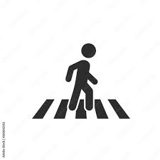 pedestrian crosswalk icon template