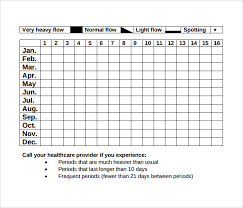 Menstrual Calendar 11 Free Samples Examples Format