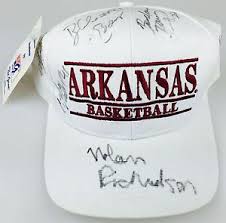 Details About Team Autographed 1999 2000 Arkansas Razorbacks Basketball Hat Nolan Richardson