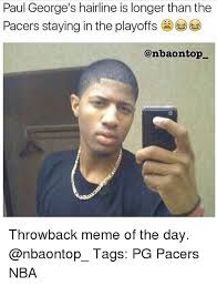 Paul george quot playoff p quot 35 points clippers vs mavericks game 5 2020 nba playoffs. Paul George S Hairline Is Longer Than The Pacers Staying In The Playoffs Top Throwback Meme Of The Day Tags Pg Pacers Nba Hairline Meme On Me Me