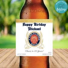 miller lite birthday beer label