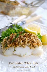 baked white fish with parmesan herb
