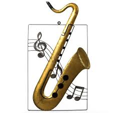 Vintiquewise Hanging Metal Saxophone