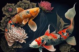 koi fish painting in fl digital art