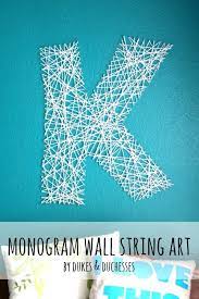 Monogram Wall String Art Dukes And