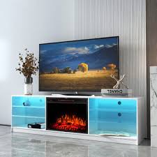 78 Electric Fireplace Tv Stand W Led