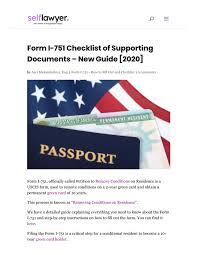 You may pay the fee with a money order, personal check or cashier's check. Form I 751 Checklist Of Required Document Selflawyer By Formi751 Issuu