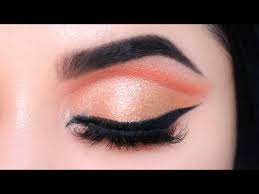 orange and gold shimmer makeup tutorial
