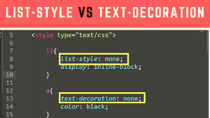 list style vs text decoration in css