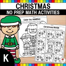christmas math worksheets kindergarten