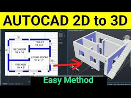 2d Floor Plan To 3d House Autocad 2022