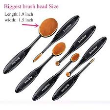 black oval toothbrush makeup brush set