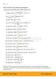 Integrals Class 12 Formulas Pdf With Notes Vidyakul
