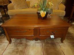 Ethan Allen Coffee Table Drawers At The