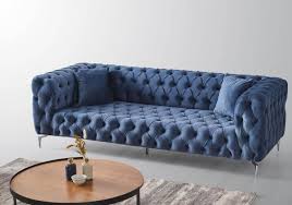 Nova Chesterfield Sofa Set In Blue A
