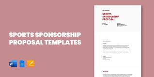 sports sponsorship proposal templates