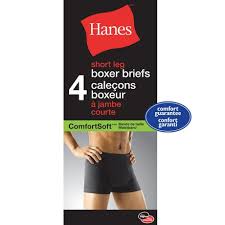 Hanes Mens Comfortsoft Short Leg Boxer Briefs Pack Of 4