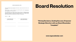 free printable board resolution