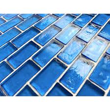 Recycled Glass Linear Brick Mosaic In