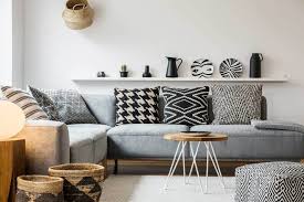 decorate a gray couch throw pillows