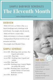 Babywise Sample Schedules The Eleventh Month Babywise Mom