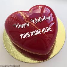 write name on happy birthday cake for lover