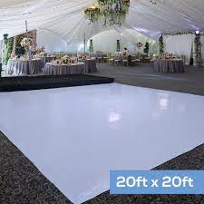 premium vinyl dance floor wrap white