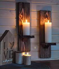 The overall dimensions are 18.75 x 7 inches. Amazon Com Localbeavers Rustic Candleholders Handmade Pillar Candle Sconce Wallmounted Farmhouse Decor Large Floating Shelves Wall Mount Pillar Candle Sconce Wallmount Ledge For Candles Handmade