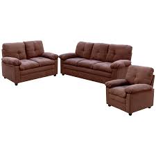 comfy 3 2 1 sofa set dark brown