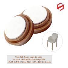 light brown castor cups felt furniture