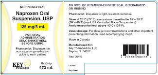 Naproxen Oral Suspension Usp 125 Mg 5 Ml