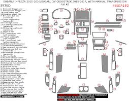 Off road light wiring diagram subaru impreza wrx wagon received many good reviews of car owners for their consumer qualities. Subaru Impreza 2015 2016 Subaru Xv Crosstrek 2015 2017 With Manual Transmission Full Interior Kit 64 Pcs
