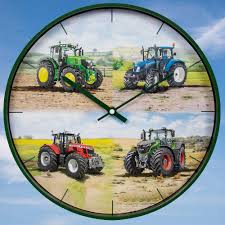 Tractors Round Wall Clock Massey